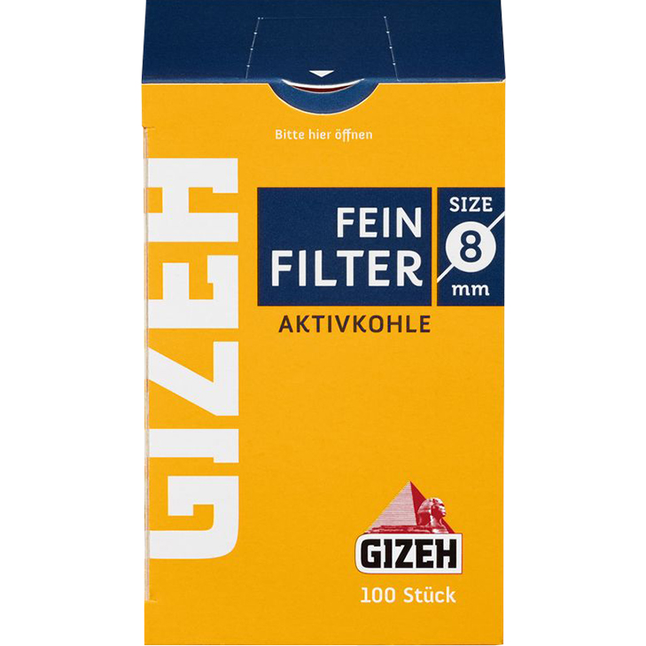 Gizeh Hanf Active Filter 10 Stück  6 mm Aktivkohlefilter Online kaufen