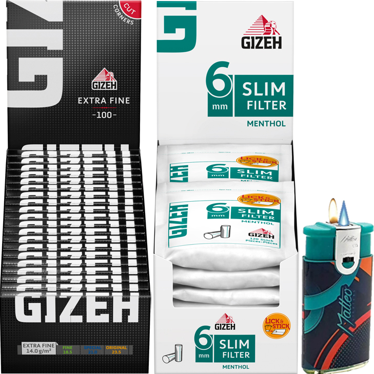 Gizeh Slim Menthol Filter 6mm, 10x120 Filter