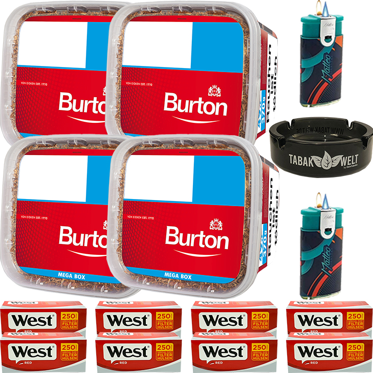 Burton 4 x 330g mit Aschenbecher ✔️ in deiner Tabak Welt