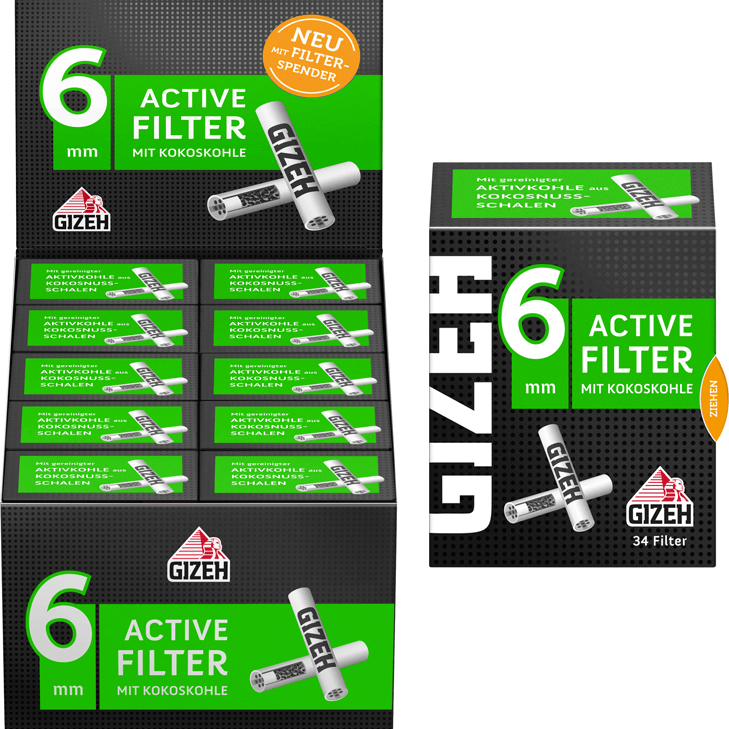 Gizeh Active Filter Konisch 6  ✔️ in deiner Tabak Welt