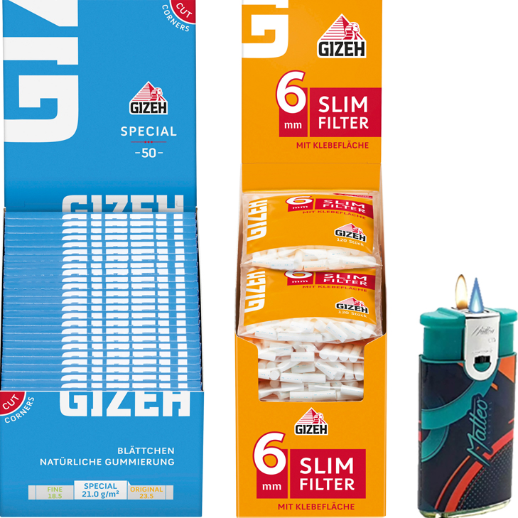 Großhandel Gizeh Slim Filter Aktivkohle 20 Beutel je 120 Filter, 1,09 €