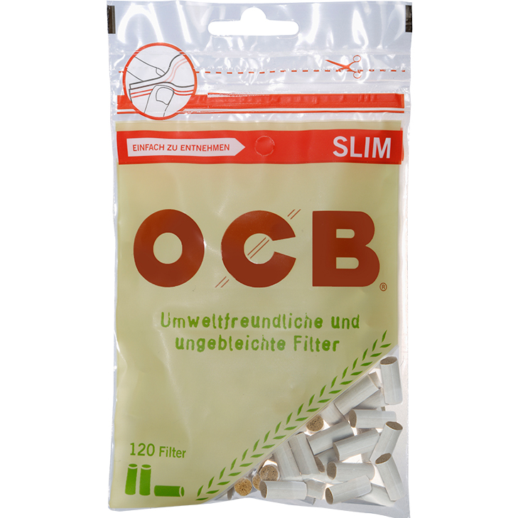 OCB Organic Slim Filter 6 mm 1 ✔️ in deiner Tabak Welt