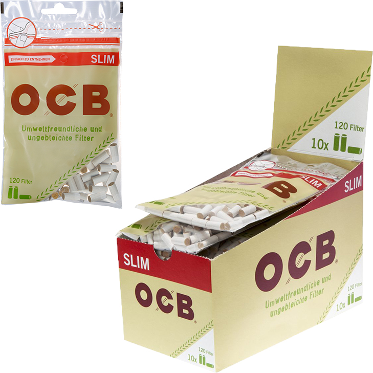 OCB Organic Slim Filter 6 mm 1 ✔️ in deiner Tabak Welt