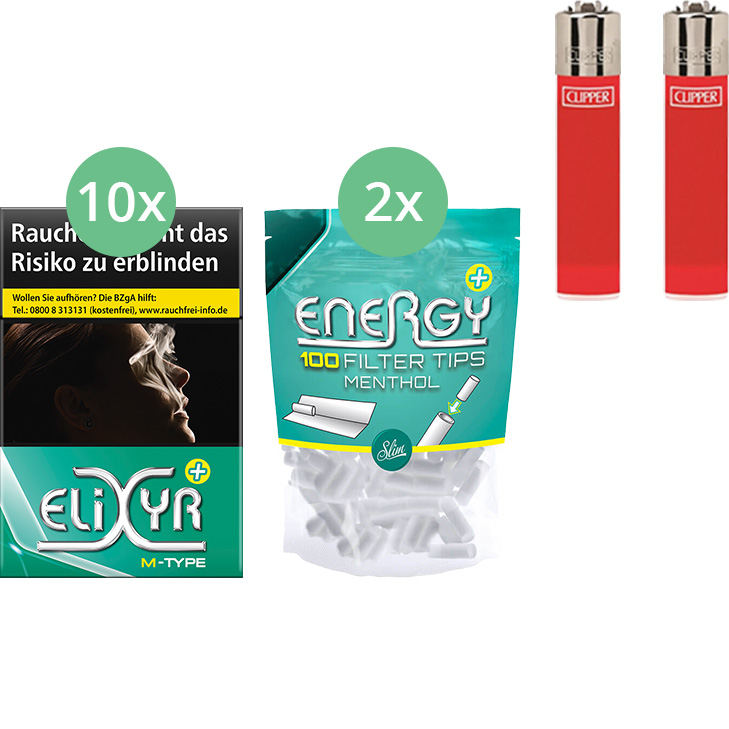 Energy Menthol Filter Tips Slim für Elixyr+ Zigaretten