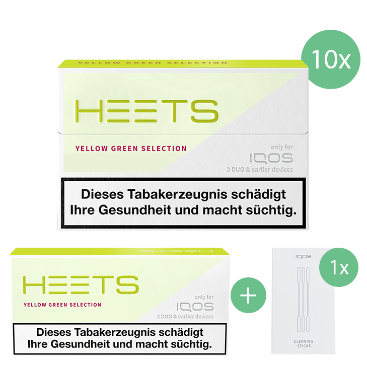 IQOS HEETS YELLOW GREEN Stange (10er Packung) kaufen » Tabakerthizer Shop