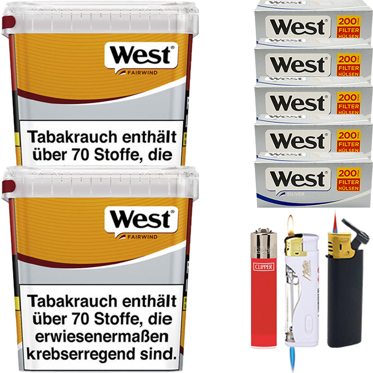West Yellow Fairwind 6 x 133g mit Mini Aschenbecher✔️ Tabak Welt