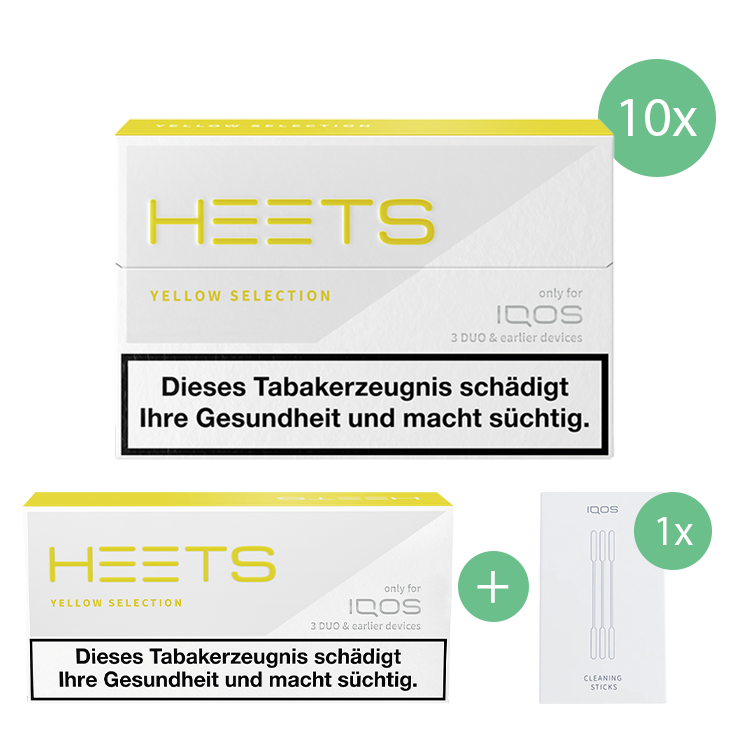 IQOS HEETS Yellow Stange (10er Packung) + IQOS Cleaning Sticks