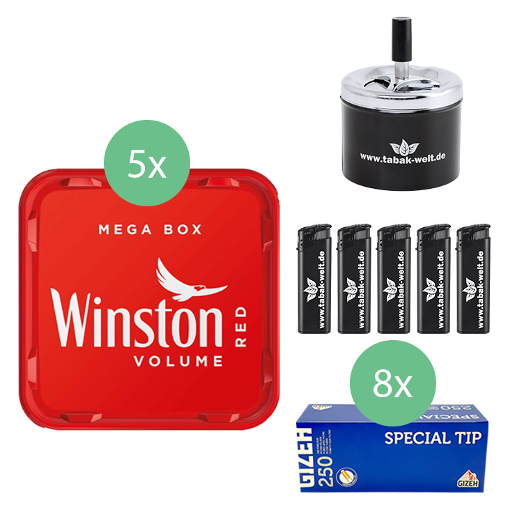 Winston Mega Box 4 x 140g mit  ✔️ in deiner Tabak Welt