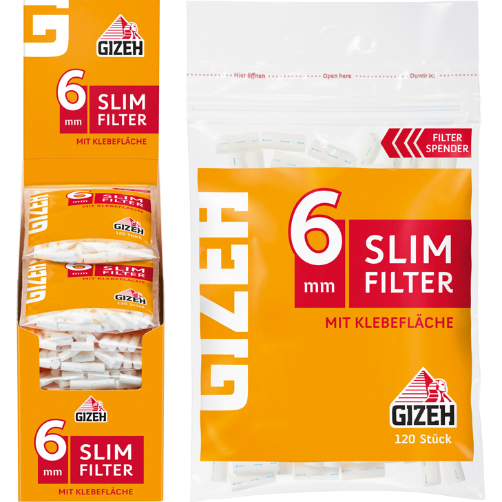 Gizeh Slim Filter 6mm 20 x 120 ✔️ in deiner Tabak Welt