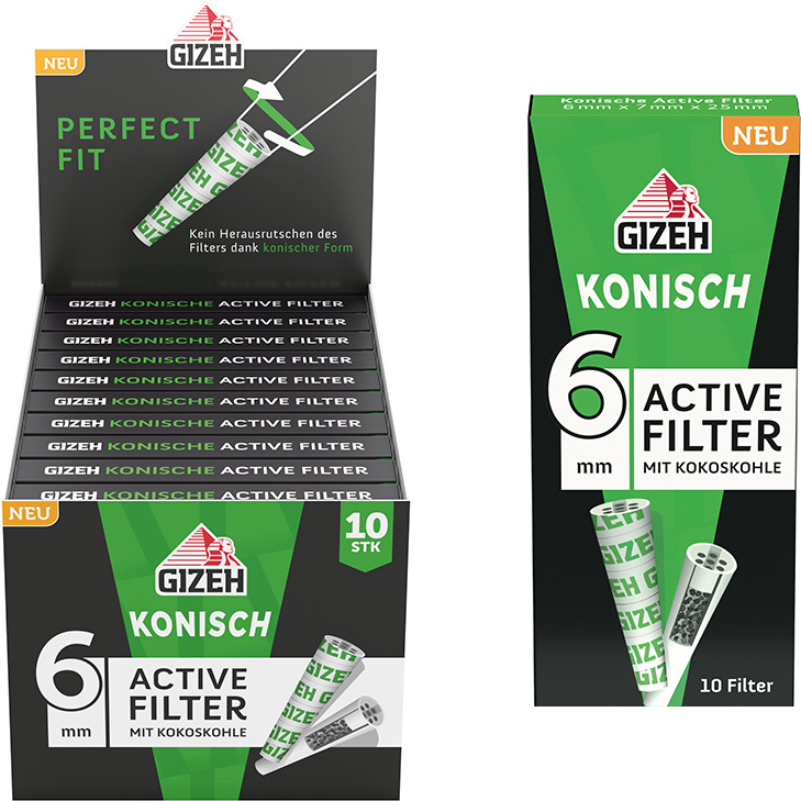 Gizeh Active Filter Konisch 6  ✔️ in deiner Tabak Welt