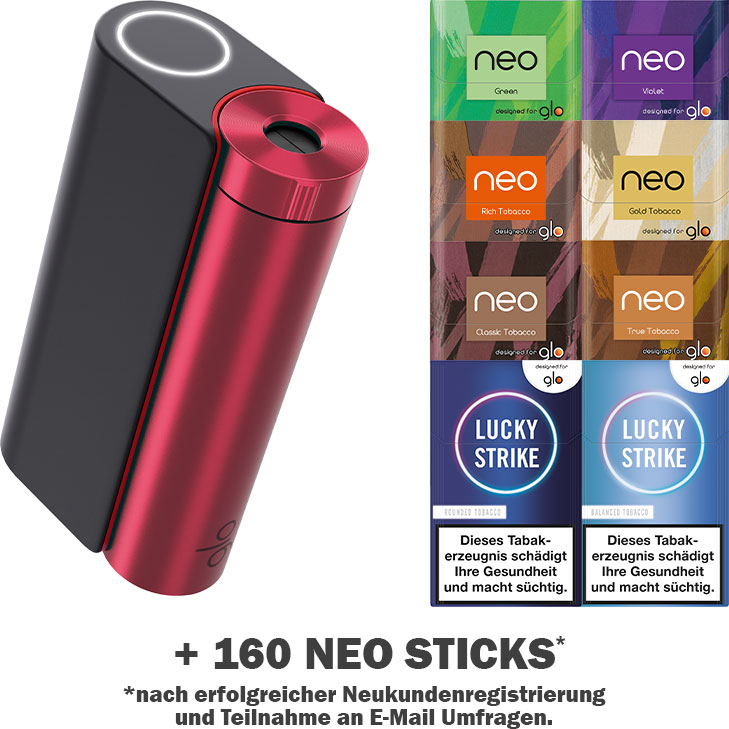 glo hyper x2 red/black ➕ gratis neo Sticks